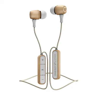 Obrázok produktu pre Energy Sistem Earphones Eco Bluetooth Beech Wood Headphones (Intra-aural, nachhaltiges Holz, Hanfkabel, Mikrofon, USB Typ C, Bluetooth 5.1)- Buche