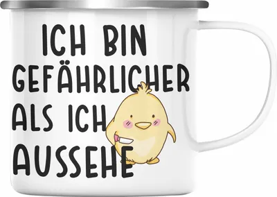 Produktbild von Trendation - Lustige Emaille Tasse Kollege Kollegin Geschenk Lustiger Spruch Emaille Emaille Tasse Sprüche Sarkasmus Emaille Tassen mit Sprüchen (Silber)