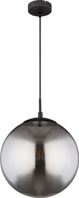 Produktbild von Hängelampe, Glas, Rauch, schwarz-matt, 30 cm