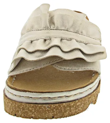 Produktbild von Rieker Pantoletten,Abs.b.35mm, o.Fußbett in beige, Gr. 36