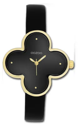 Imagen del producto de Oozoo Damenuhr: Reloj de pulsera para mujer, correa de cuero negra, movimiento de cuarzo, esfera analógica, modelo D3UOC11524
