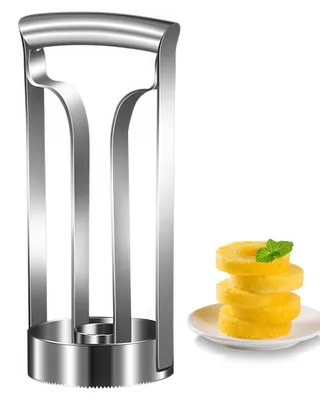 Produktbild von Ananasschneider aus Edelstahl Ananas Entkerner mit dicker Klinge ergonomischer Griff Obstschneider für Küche