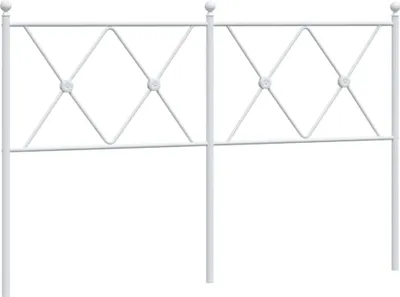 Produktbild von vidaXL Ersatz-Kopfteil Metall Weiß 137 cm