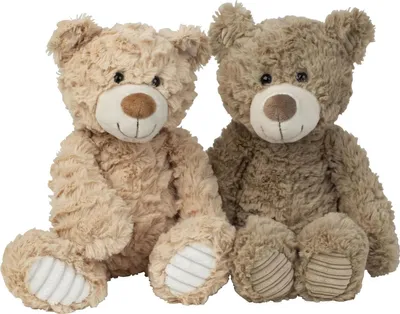 Produktbild von 2 Stück Teddybären Plüschtiere Hellbraun und Dunkelbraun 35cm