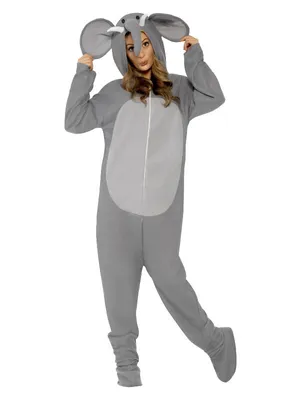 Image de Costume éléphant tout-en-un unie