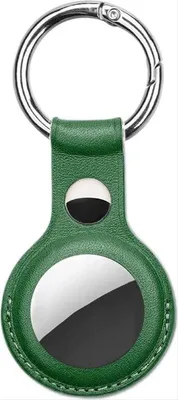 Produktbild von CHPN - AirTag-Schlüsselanhänger - Passend für Apple AirTag - Kunstleder - Lederoptik - Grün - Schlüsselanhänger - Schlüssel finden