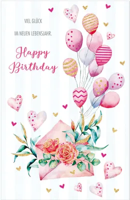 Image de SUSY CARD 40057958 SUSY CARD Carte d'Anniversaire Wish and Bloom "Enveloppe