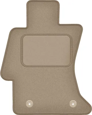 Produktbild von Fahrerfußmatte Velours beige passend für Subaru Impreza IV (2011-2016, Schrägheck, Limousine) – mit Befestigungen – passgenau