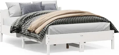 Produktbild von vidaXL Massivholzbett ohne Matratze Weiß 160x200 Kiefernholz