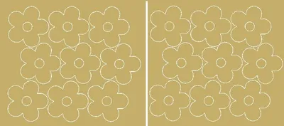 Produktbild von Wandaufkleber Fensterblumen 18 Stück gold mit Glanz