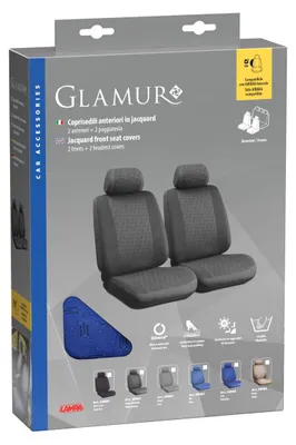 Produktbild von LAMPA Glamur Sitzschonbezug Vorne Polyester Blau Sitzbezug