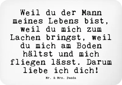 Produktbild von Mr. & Mrs. Panda magnet Weil du der Mann... - Weiß - Geschenk, Kühlschrankmagnet, Hochzeitstag, Notizhalter, Liebesbeweis, Sprüche, Freund, Liebe, whiteboardmagnet, Mann