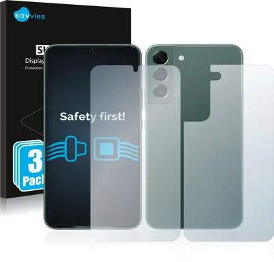 Produktbild von 6x Für Samsung Galaxy S22 Plus 5G (Display+Rückseite) Schutzfolie Savvies Displayschutz Display Schutz Folie Klar Transparent