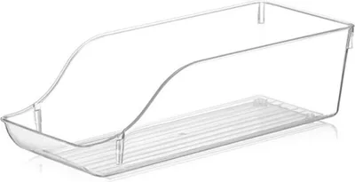 Zdjęcie produktu dla 4 organizery na lodówkę 15 x 10 cm, otwarte, przezroczyste