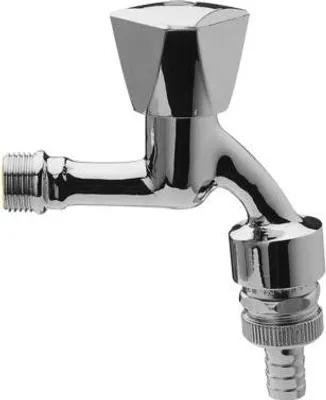 Produktbild von Universal Auslaufventil 422866 Messing glanzverchromt, 1/2", Rohrbelüfter, Rückflussverhinderer, Schlauchverschraubung