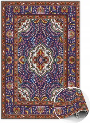 Produktbild von Moderner Vinylteppich - Schutzmatte mit persischem Muster 60x90