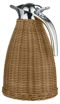 Produktbild von IB Laursen Thermoskanne Braun Poly-Rattan Geflecht 1,5 Liter Isolierkanne