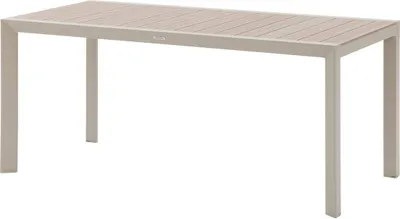 Produktbild von Gartentisch "evasion" holzoptik leinen &amp ton 6 plätze lates aus aluminium  - Hespéride