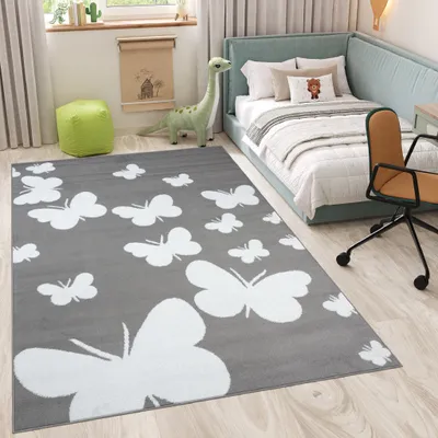Produktbild von Tapiso Teppich LUXURY Geometrisch Grau Kinderzimmer  250 x 300 cm