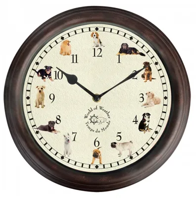 Image de Horloge musicale - Chien - D 30 cm