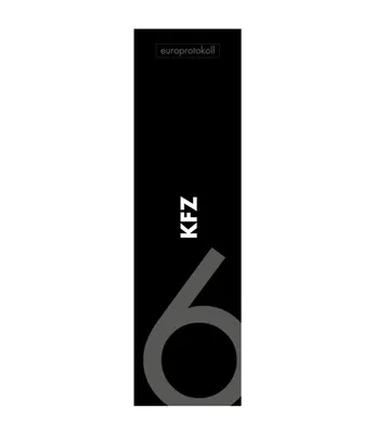 Produktbild von europrotokoll Rückenschild 'Kfz' für DIN A4 Ordner, beschriftetes Einsteckschild im Format 53 x 186 mm, passend für 8 cm Ordner mit Einstecktaschen