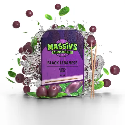 Zdjęcie produktu dla Wunderzahnstocher Massiv's Black Lebanese Pack 100 sztuk