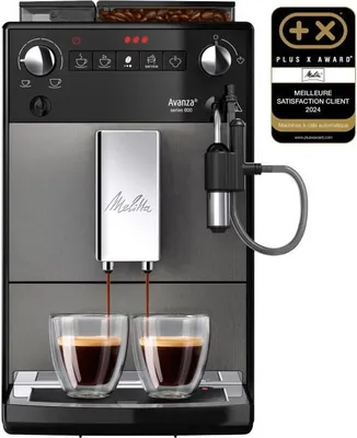 Produktbild von Kaffeevollautomat MELITTA Avanza F270-100, 1,5 L Wassertank, 250 g Bohnenbehälter, 1450 W, Easy Cappuccinatore, Titan Grau