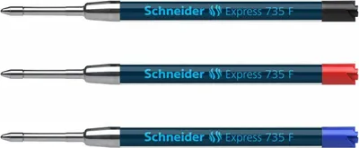 Produktbild von Schneider Kugelschreiber Mine Express F 3er-Set schwarz, rot, blau