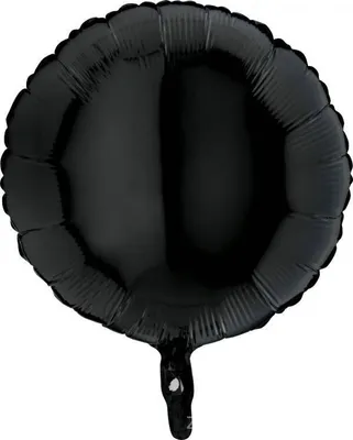 Produktbild von Folienballon, rund, schwarz, 46 cm, Grabo