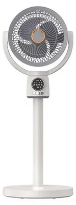 Produktbild von NovuLife USB Ventilator 4000mAh Leiser Wiederaufladbar Standventilator mit Fernbedienung 5 Geschwindigkeiten Timer Digitalanzeige, Weiß