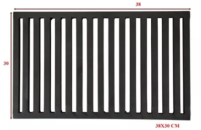 Produktbild von Ofenrost Eckrost für Kamin 38x30cm | 30x38cm Kaminrost Stahlgitterrost Schwerlastrost Tafelrost | 380x300 mm | 300x380mm | Dicke 16mm