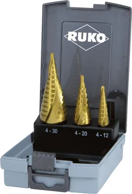 Produktbild von RUKO Stufenbohrersatz HSSTiN Terrax Gerade Nut in Rose Box - A101126TRO