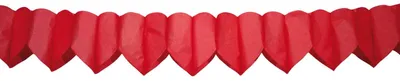 Herzgirlande rot, Papier, 6 m, für Valentinstag & Hochzeit