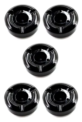 Produktbild von 5er Set Aschenbecher schwarz Melamin Sturmaschenbecher Tischaschenbecher
