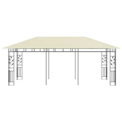 Produktbild von Möbel Garten-Pavillon Wasserdicht Design - Pop-Up-Partyzelt/ Festzelt - mit Moskitonetz 6x3x2,73 m Creme Top8996025