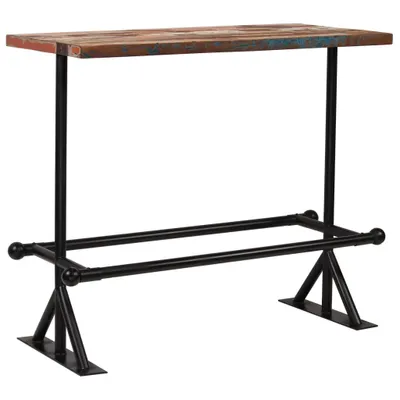 Image de vidaXL Ensemble de bar 5 pièces vieux bois massif multicolore