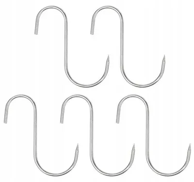Produktbild von Räuchhaken Typ S 8 cm 5 Stück Edelstahl