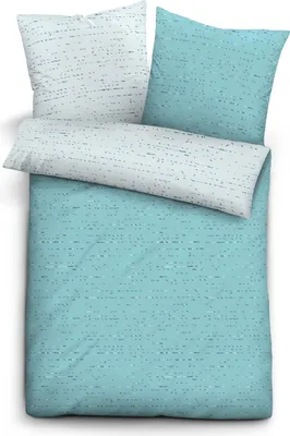 Produktbild von Biberna Mako Satin Wendebettwäsche 68576-222 Größe 155x220/80x80 cm grün