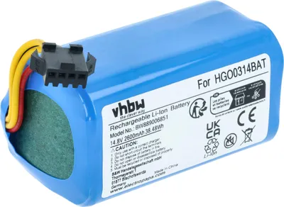 Produktbild von vhbw Akku kompatibel mit Hoover HGO310011, HGO31, HGO33, HGO32, HGO330HC011, HG0320H0011 Saugroboter (2,6 Ah, 14,8 V, Li-Ion)
