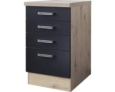Produktbild von Flex Well Auszugunterschrank Santo BxTxH 50 x 60 x 86 cm anthrazit matt zerlegt 00011021