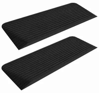 Produktbild von vidaXL Schwellenrampen 2 Stk. 110x41x5 cm Gummi