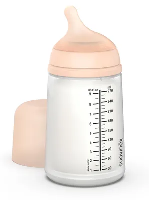 Imagen del producto de Suavinex 304593 Zero.zero, biberón de polipropileno de 270 ml + tetina, capacidad de 270 ml, libre de