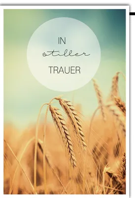 Produktbild von Trauer – Beileid – Kondolenzkarte mit Umschlag - In stiller Trauer, Äh