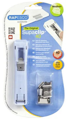 Immagine prodotto di RAPESCO Distributore di clip per documenti Supaclip 40 azzurro