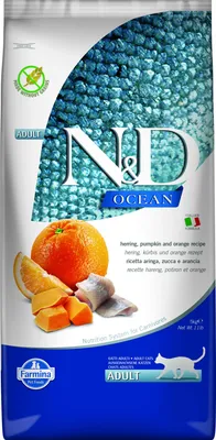 Produktbild von N&D Ocean Katzenfutter Hering mit Pumpkin 5 kg