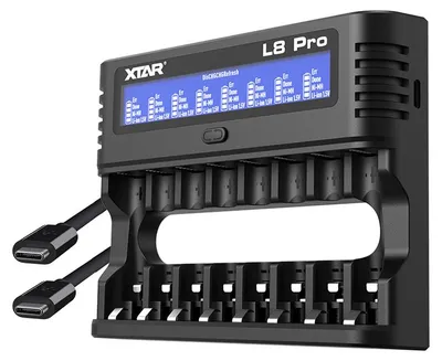 Produktbild von XTAR L8 Pro Ladegerät für AA / AAA 1,5V Li-Ion & 1,2V Ni-MH Akkus