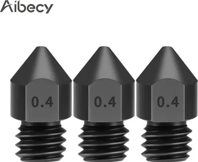 Obrázek produktu pro Aibecy 3ks kalené ocelové trysky 0,4 mm pro 1,75 mm filament pro 3D tiskárnu Creality Ender 3 / CR-10 / CR-10S Pro / TEVO Tarantula Pro / TEVO Flash / Sapphire Pro hotend extruder