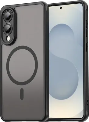Obrázok produktu pre Puzdro MagSafe pre Samsung Galaxy S25 Edge - Zadný kryt Phonesta AirFrost Polopriehľadné - Matná čierna