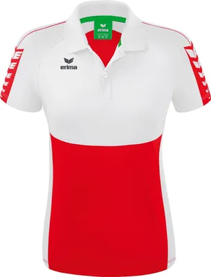 Produktbild von Erima Six Wings Poloshirt Rot/Weiß