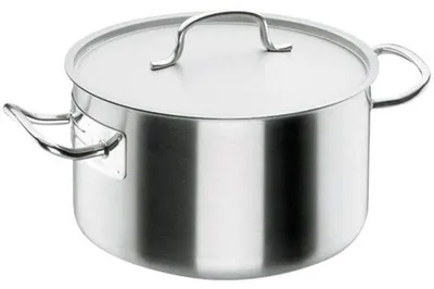 Kochtopf 28 cm, 10,2 L, Edelstahl, mit Deckel, silber